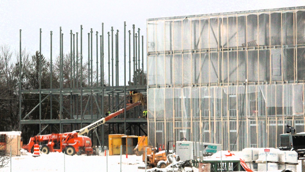 Fort McCoy’s $55.75 million Collective Training Officers Quarters Project construction continues during December