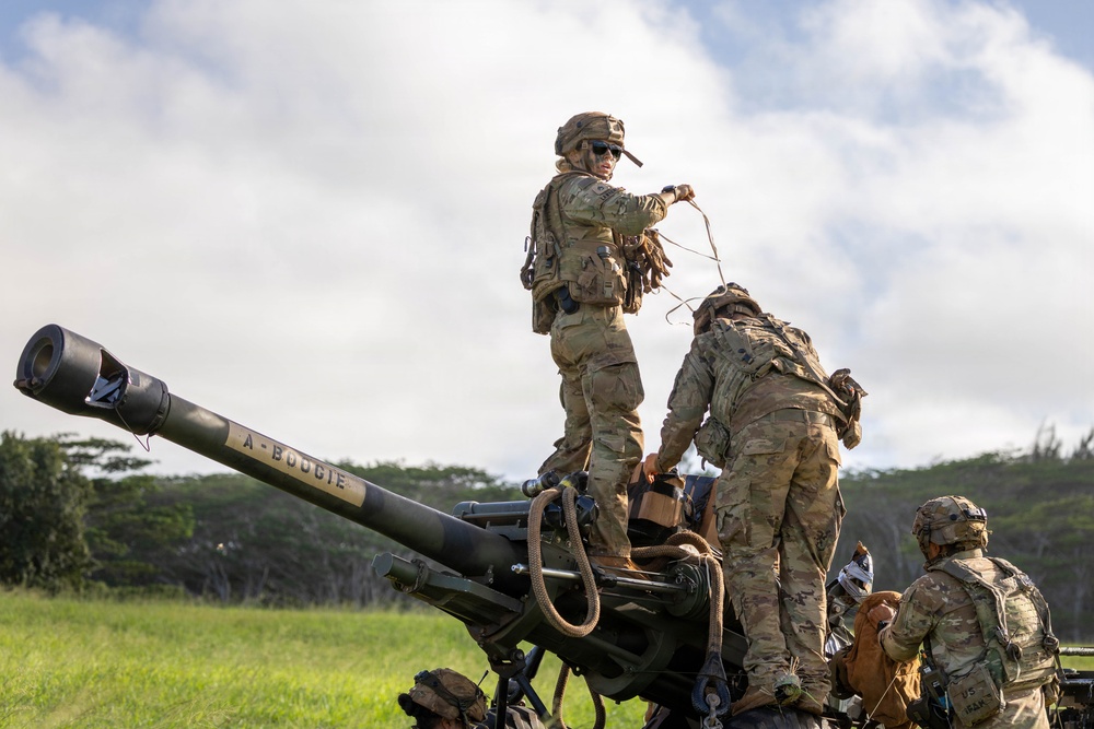 25th CAB and DIVARTY conduct M119 Howitzer Dry Fire