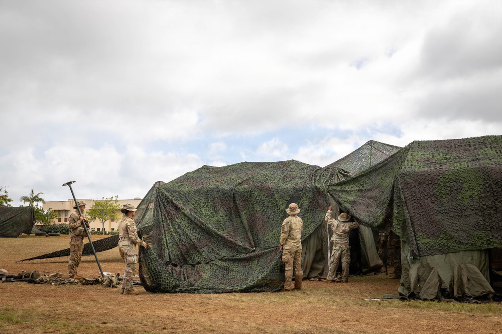 25th CAB HHC Sets up a Tactical Operations Center