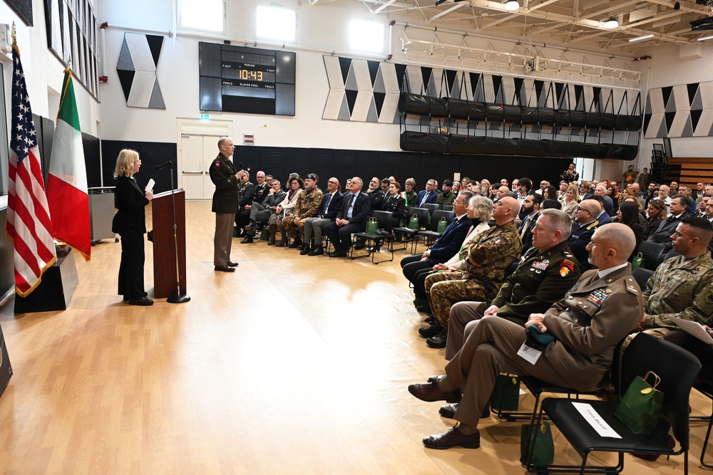 Italian Base Commander for the U.S. installations in Vicenza Change of Command Ceremony