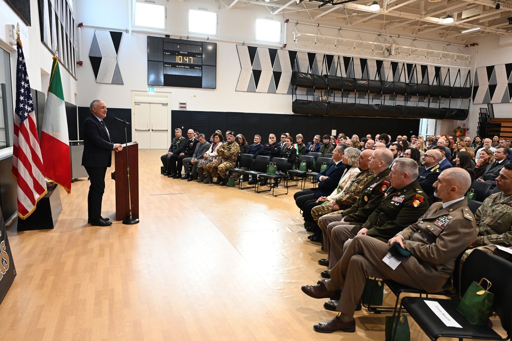 Italian Base Commander for the U.S. installations in Vicenza Change of Command Ceremony