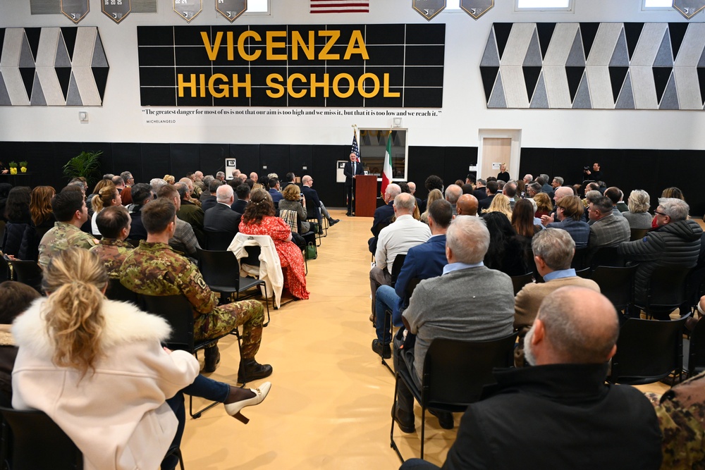 Italian Base Commander for the U.S. installations in Vicenza Change of Command Ceremony