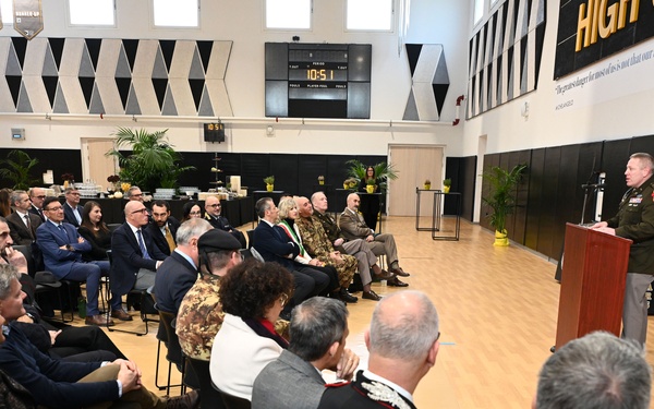 Italian Base Commander for the U.S. installations in Vicenza Change of Command Ceremony