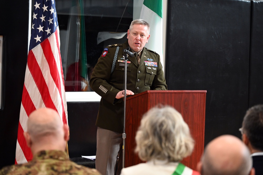 Italian Base Commander for the U.S. installations in Vicenza Change of Command Ceremony
