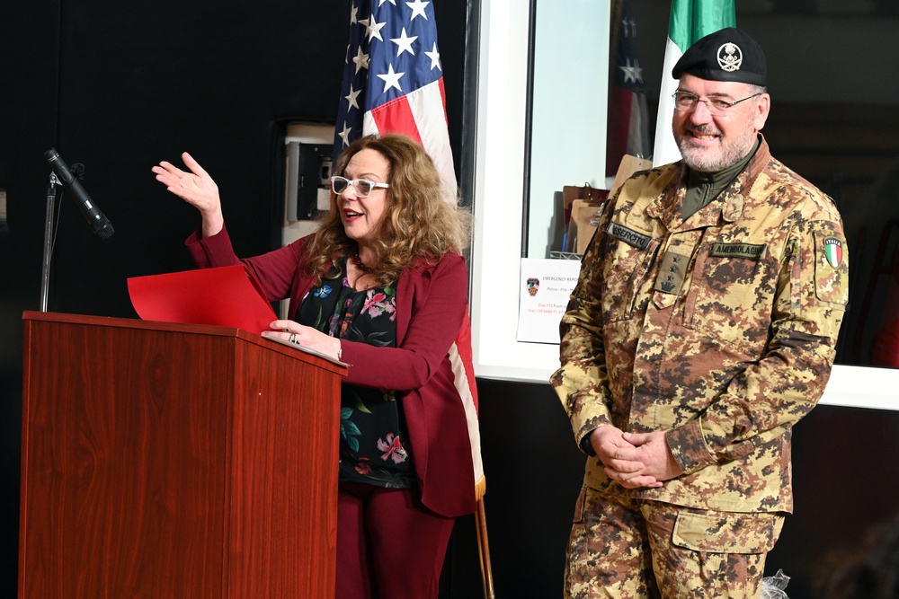 Italian Base Commander for the U.S. installations in Vicenza Change of Command Ceremony