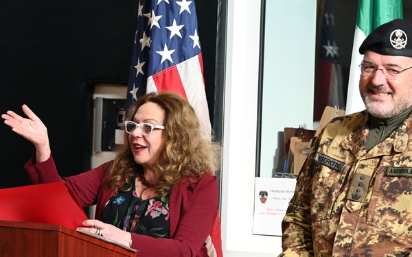 Italian Base Commander for the U.S. installations in Vicenza Change of Command Ceremony