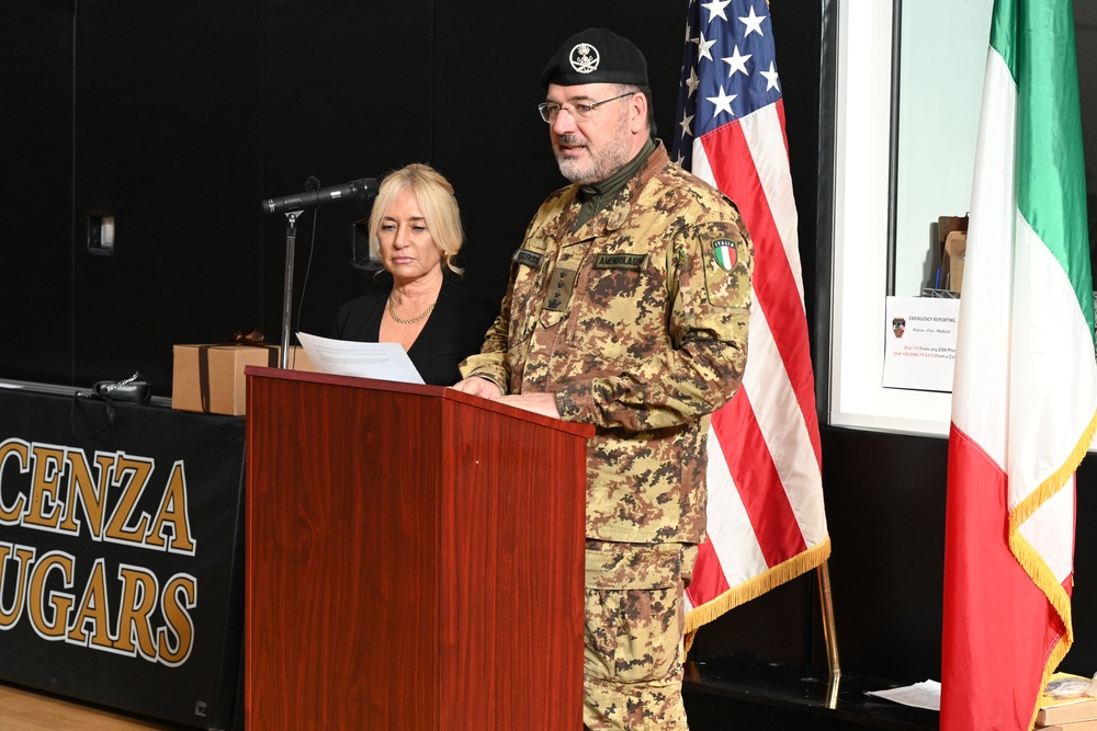Italian Base Commander for the U.S. installations in Vicenza Change of Command Ceremony