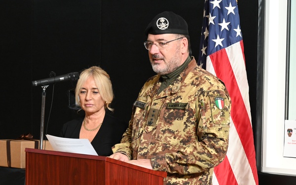 Italian Base Commander for the U.S. installations in Vicenza Change of Command Ceremony