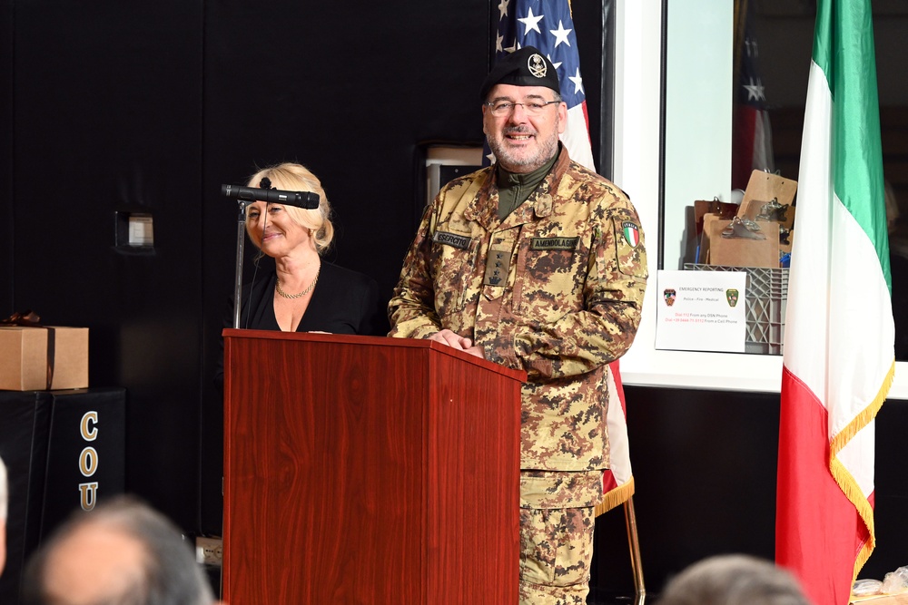 Italian Base Commander for the U.S. installations in Vicenza Change of Command Ceremony