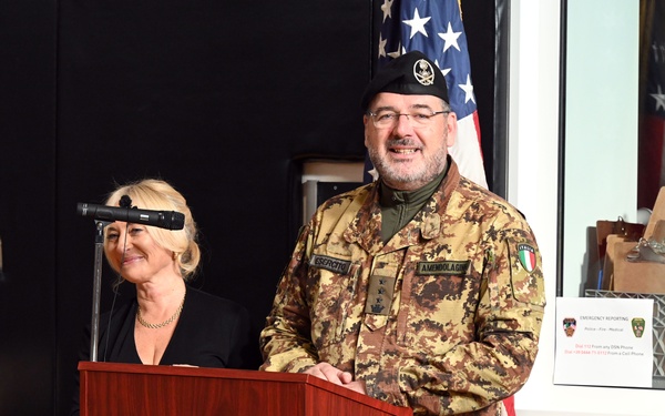 Italian Base Commander for the U.S. installations in Vicenza Change of Command Ceremony