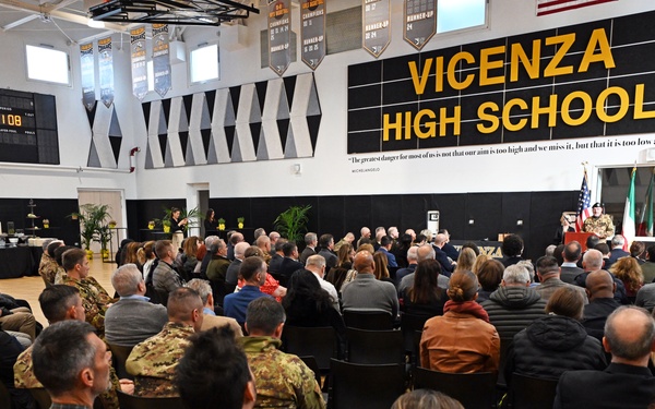 Italian Base Commander for the U.S. installations in Vicenza Change of Command Ceremony