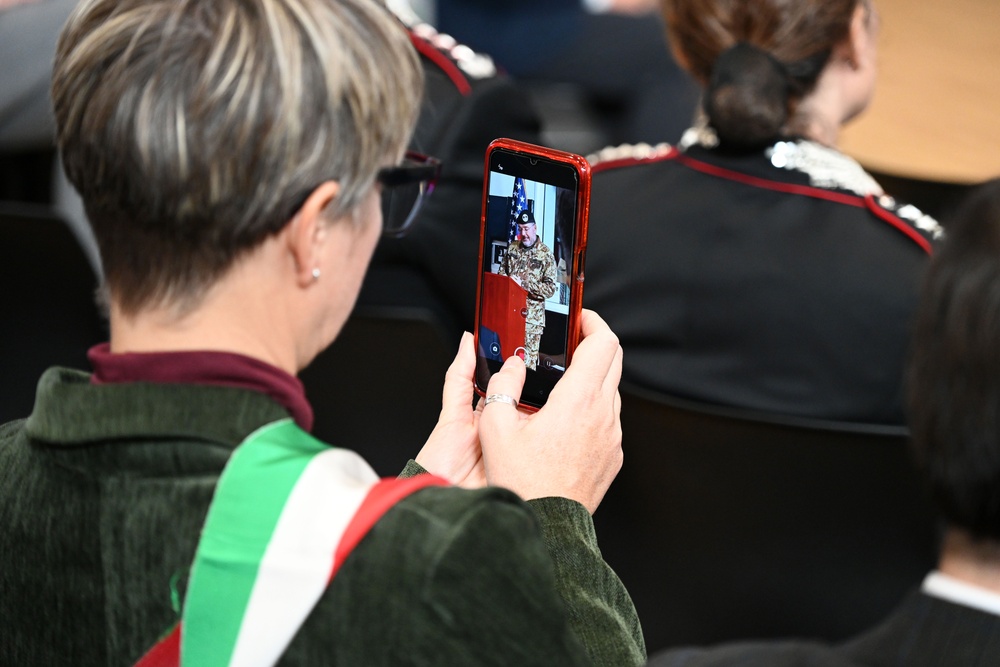 Italian Base Commander for the U.S. installations in Vicenza Change of Command Ceremony
