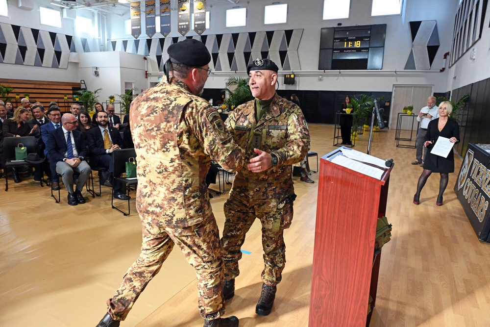 Italian Base Commander for the U.S. installations in Vicenza Change of Command Ceremony