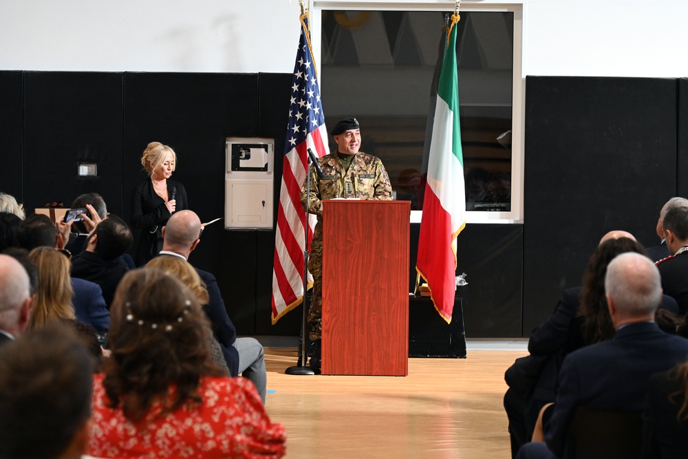 Italian Base Commander for the U.S. installations in Vicenza Change of Command Ceremony