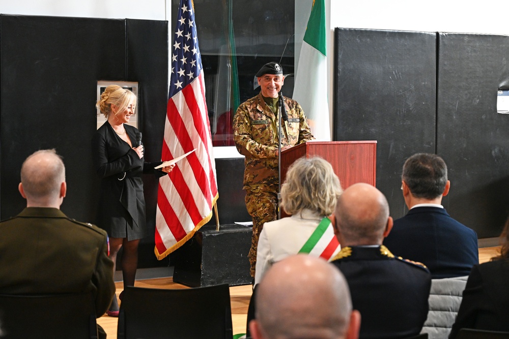 Italian Base Commander for the U.S. installations in Vicenza Change of Command Ceremony