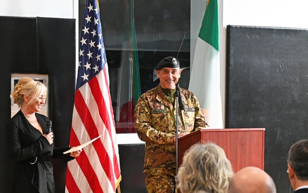 Italian Base Commander for the U.S. installations in Vicenza Change of Command Ceremony