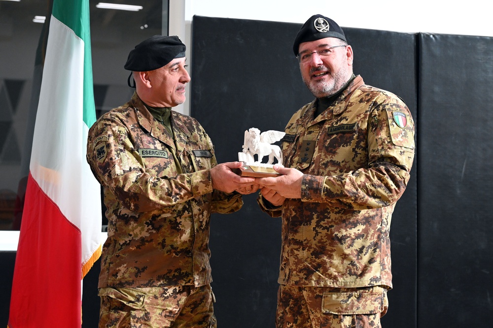 Italian Base Commander for the U.S. installations in Vicenza Change of Command Ceremony