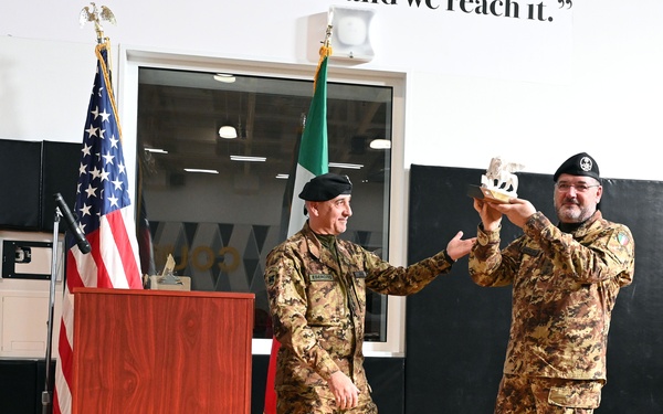 Italian Base Commander for the U.S. installations in Vicenza Change of Command Ceremony