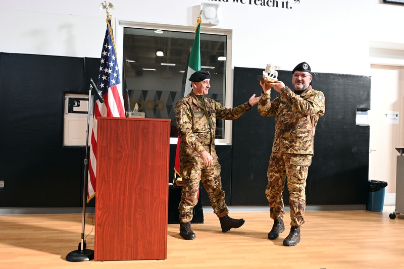 Italian Base Commander for the U.S. installations in Vicenza Change of Command Ceremony