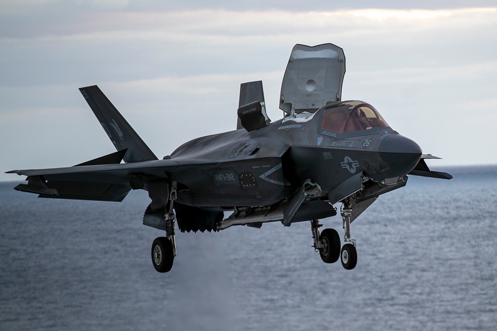 USS Tripoli Conducts F-35 Lightning Flight Operations