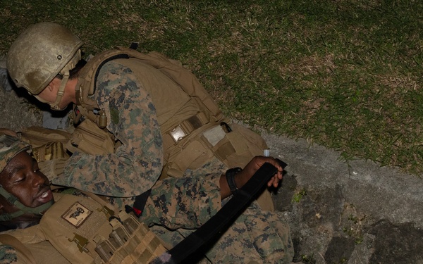 U.S. Navy Hospital Corpsmen conduct Tactical Combat Casualty Care during a Combat Medical Course