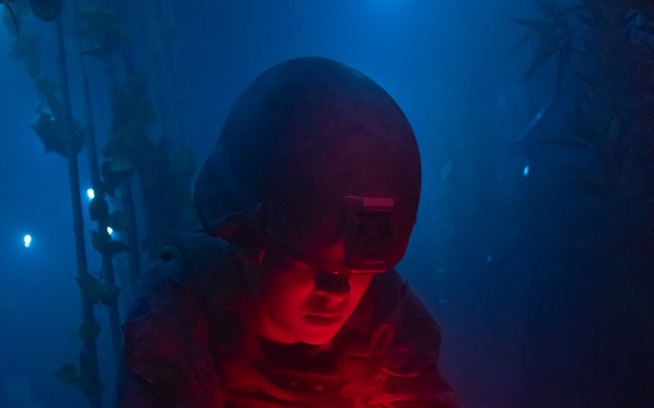 U.S. Navy Hospital Corpsman participate in the culminating event of a Combat Medical Course