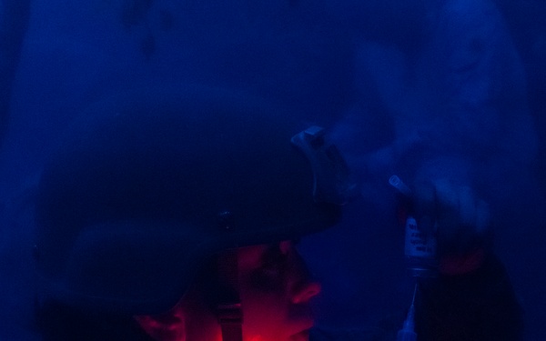 U.S. Navy Hospital Corpsman participate in the culminating event of a Combat Medical Course