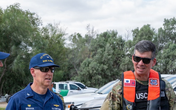 Coast Guard Atlantic Area Commander visits Coast Guard, U.S. Border Patrol personnel at southern border