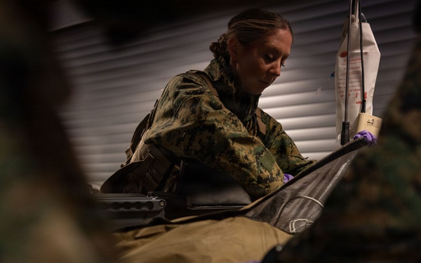 U.S. Sailors use battlefield assisted trauma documentation kit for simulated casualty during European deployment