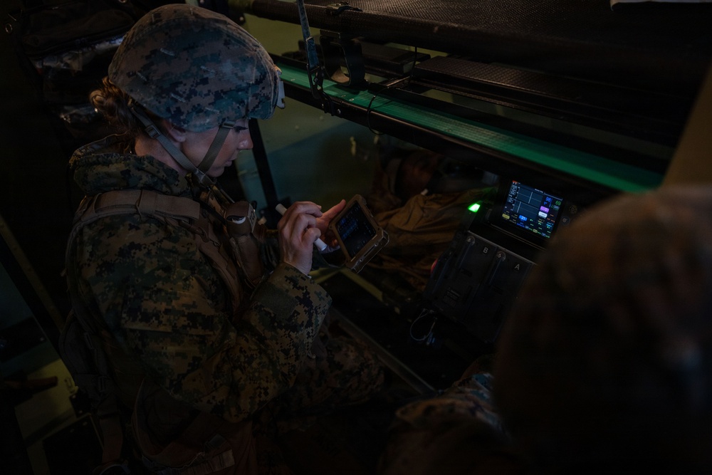 U.S. Sailors use battlefield assisted trauma documentation kit for simulated casualty during European deployment