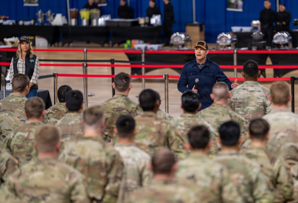 Secretary Hegseth Serves Thanksgiving Meal to JTF-DC Service Members