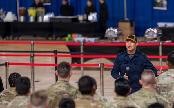 Secretary Hegseth Serves Thanksgiving Meal to JTF-DC Service Members