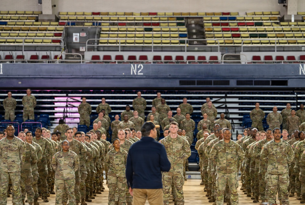 Secretary Hegseth Serves Thanksgiving Meal to JTF-DC Service Members