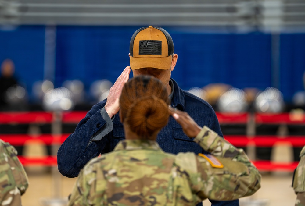 Secretary Hegseth Serves Thanksgiving Meal to JTF-DC Service Members