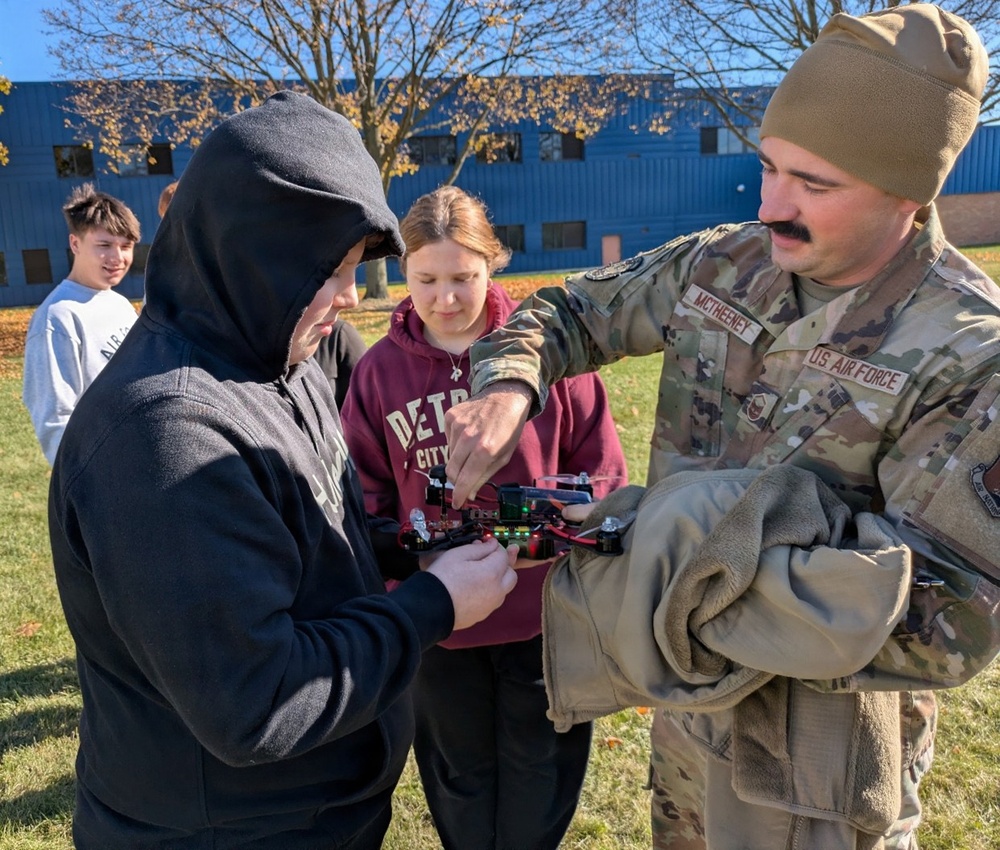 Michigan Guard Helps Launch School’s New FPV Drone Club