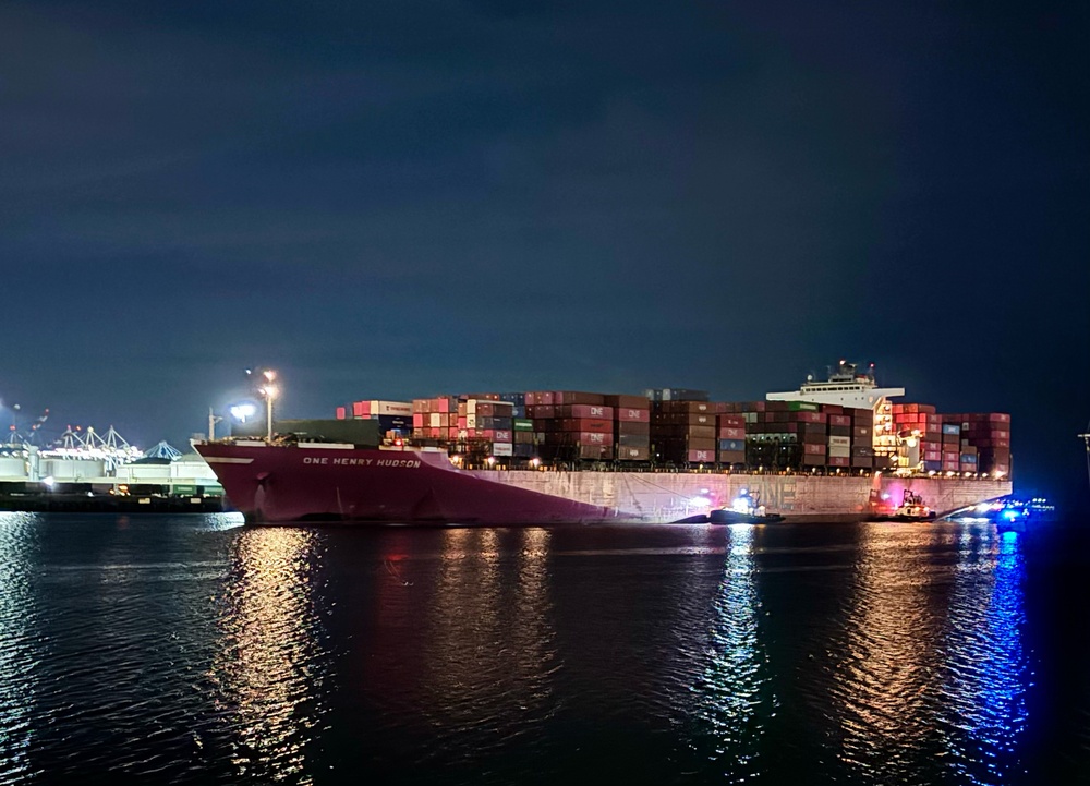 ONE Henry Hudson container ship returned to berth at Port of Los Angeles; Investigation continues