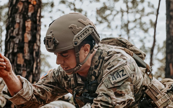 A Soldier Delivers Critical Combat Life-saving Care at the Annual Civil Affairs 'Come and Take It' Combat Readiness Competition