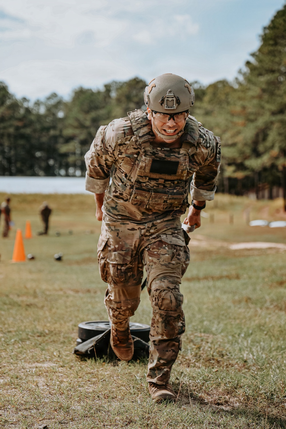 A Soldier Pulls His Weight at the Annual Civil Affairs 'Come and Take It' Combat Readiness Competition