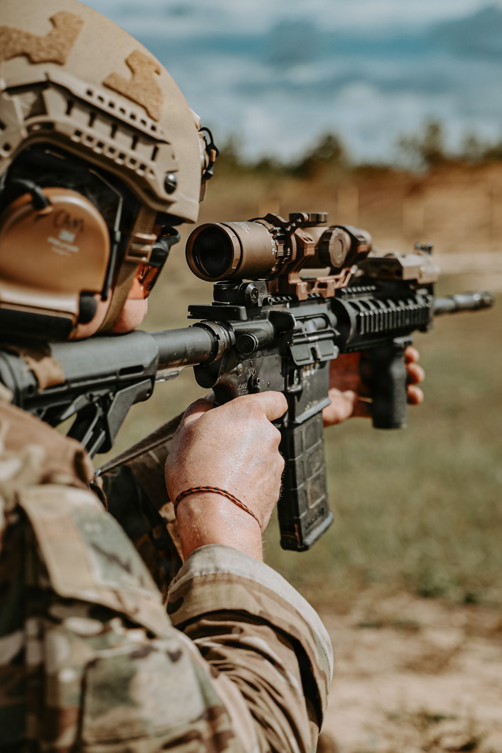 A Soldier Takes Aim at the Annual Civil Affairs 'Come and Take It' Combat Readiness Competition