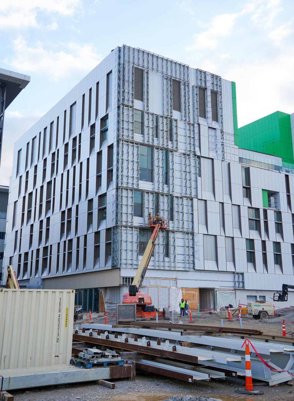 Construction continues on the Louisville Medical Center Nov. 26, 2025