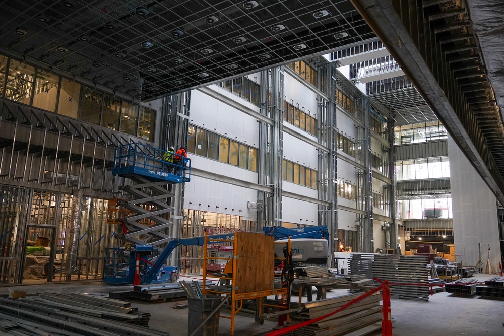 Construction continues on the Louisville Medical Center Nov. 26, 2025