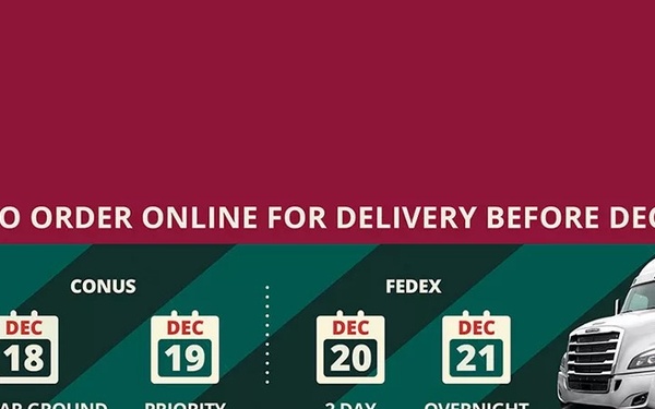 Shop Early to Ensure Holiday Delivery from ShopMyExchange.com