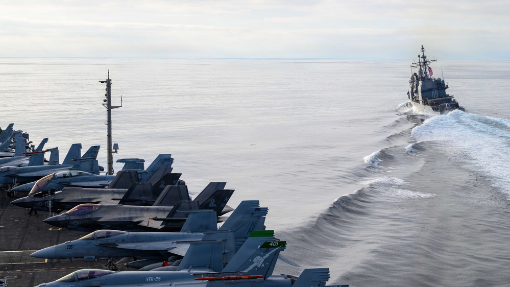 USS Theodore Roosevelt Fueling at Sea