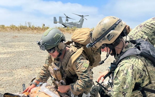 EXMEDs Train with Marines, Osprey for Battlefield Care