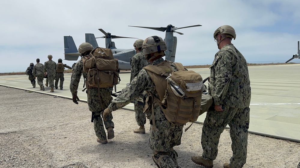 EXMEDs Train with Marines, Osprey for Battlefield Care