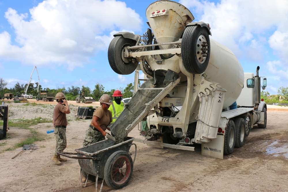 NMCB 133 Places Concrete at Polaris Point Project