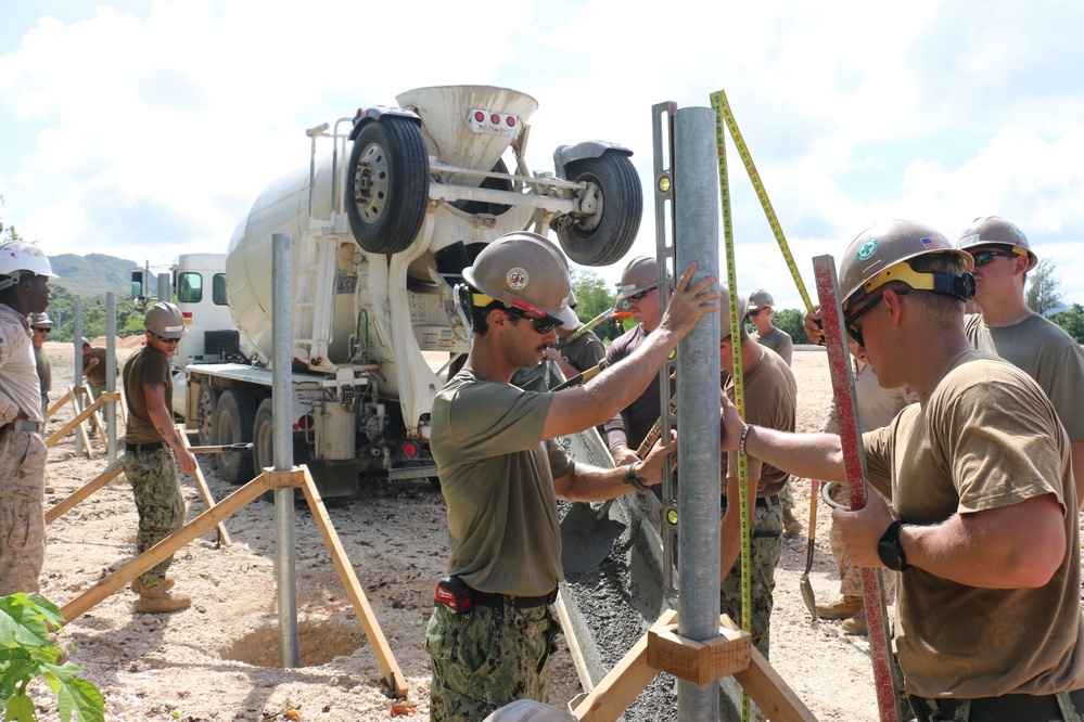 NMCB 133 Places Concrete at Polaris Point Project