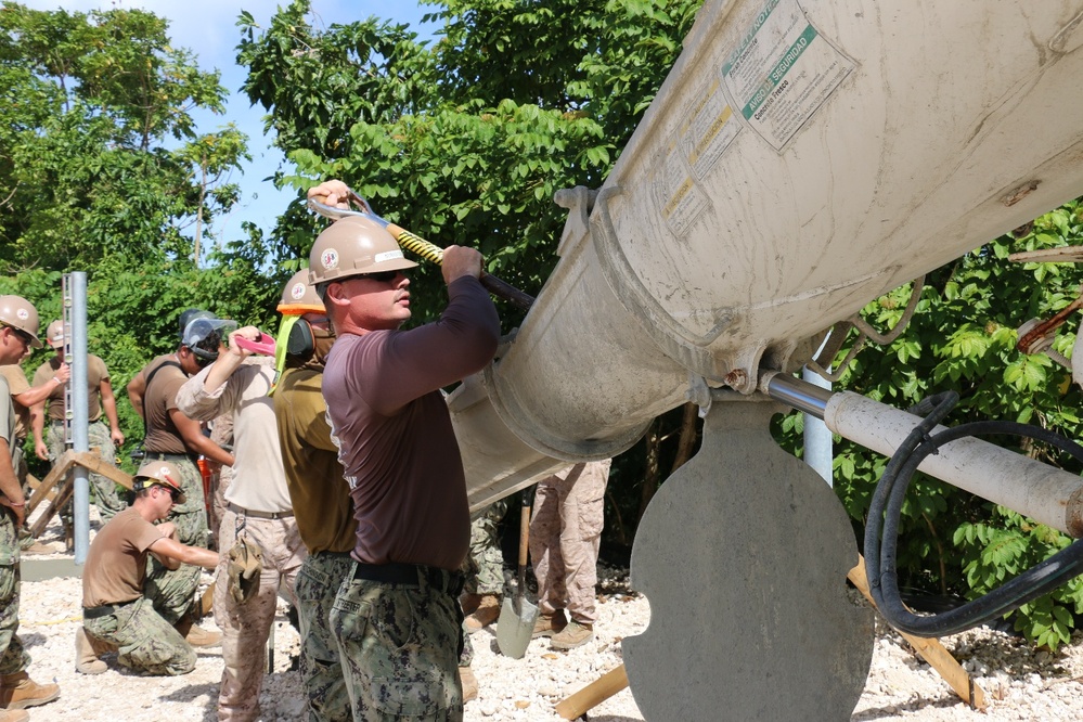 NMCB 133 Places Concrete at Polaris Point Project