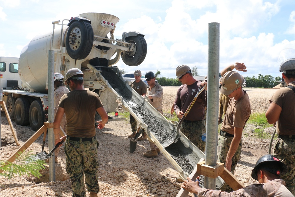 NMCB 133 Places Concrete at Polaris Point Project