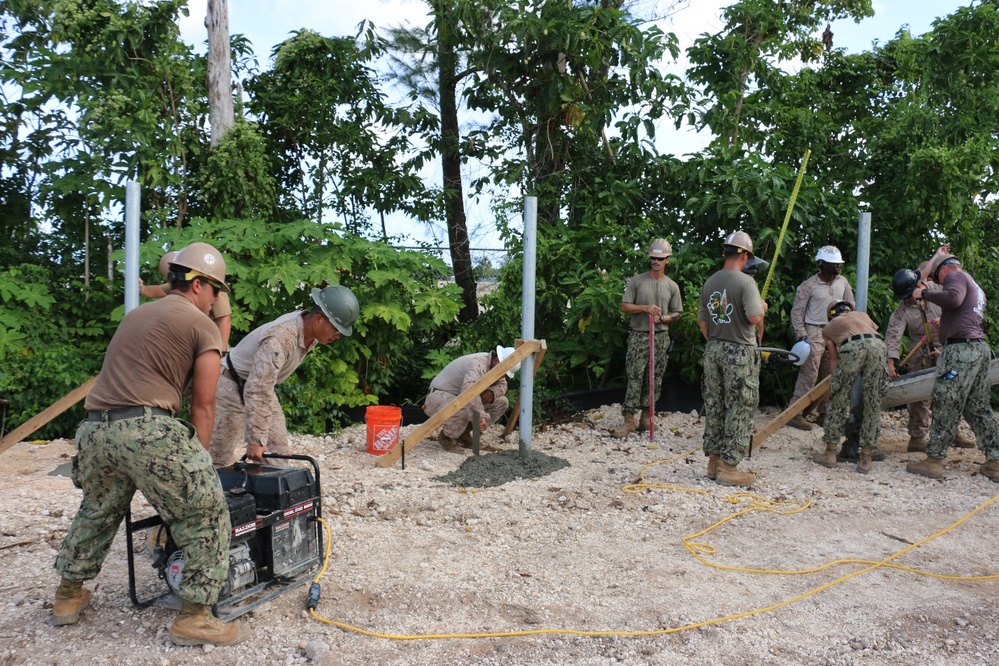 NMCB 133 Places Concrete at Polaris Point Project
